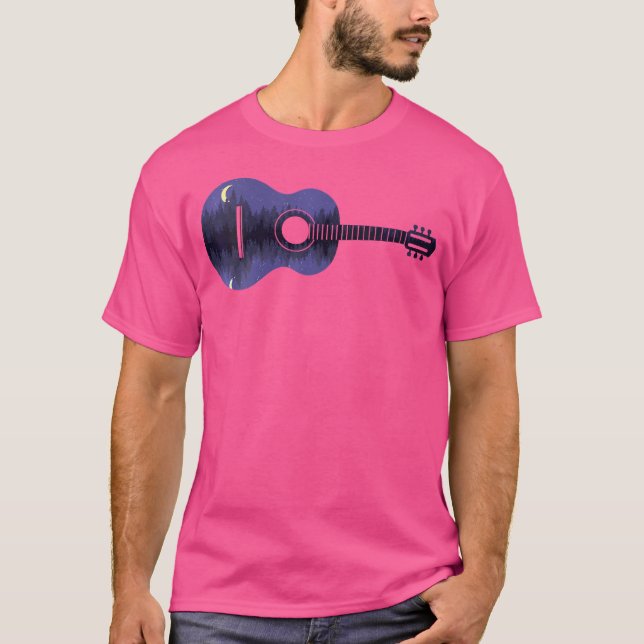 Camiseta Paisagem Acústica do Violão de Mulheres (Frente)