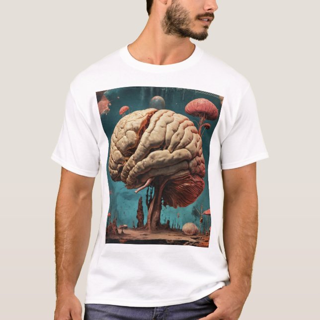 Camiseta Paisagem Cerebral Surreal (Frente)