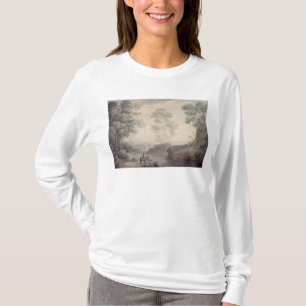 Camiseta Paisagem com água do rio e dos cavalos