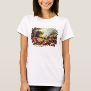 Camiseta Paisagem com arco-íris (óleo em canvas)