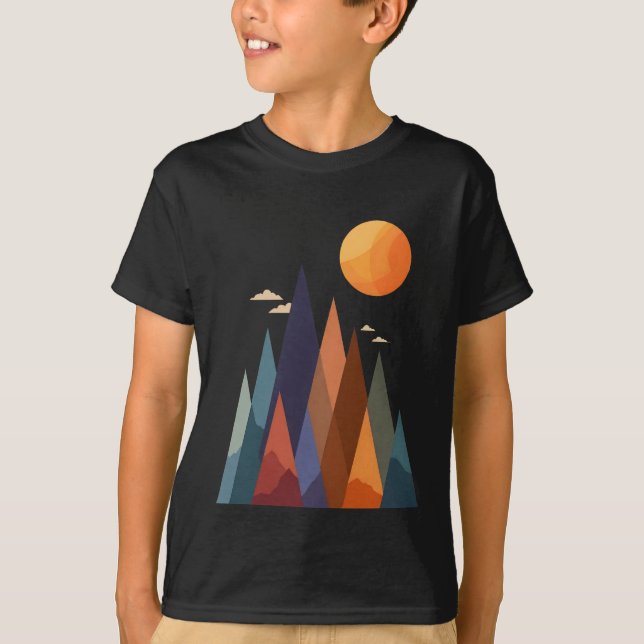 Camiseta Paisagem com Montanhas e Sol (Frente)