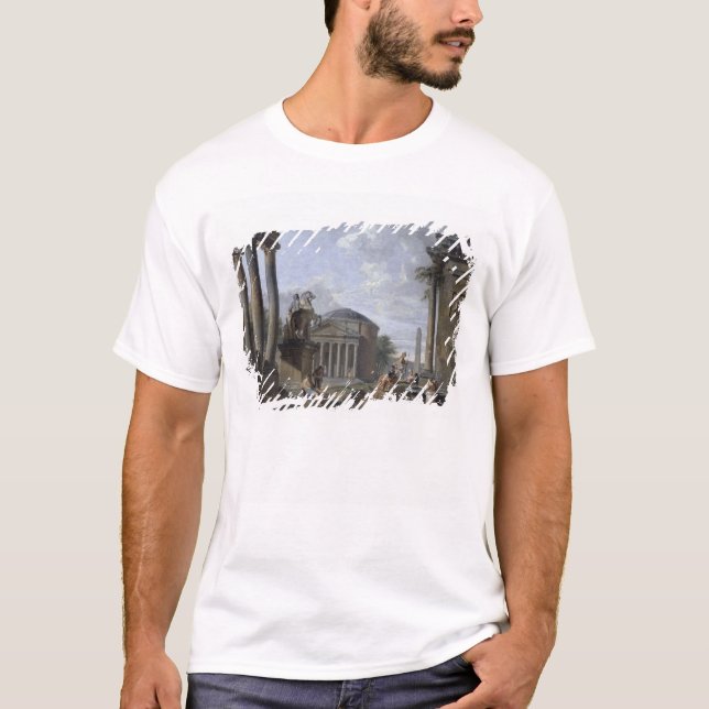 Camiseta Paisagem com ruínas romanas (Frente)