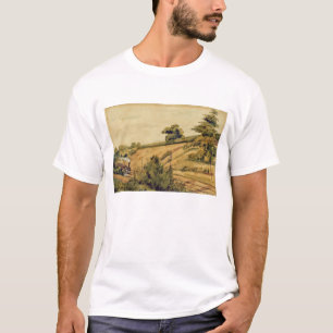 Camiseta Paisagem com trem, 1854 (w/c e lápis no pape