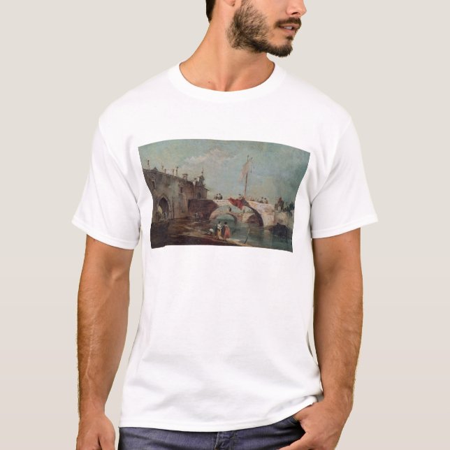Camiseta Paisagem com um canal (Frente)