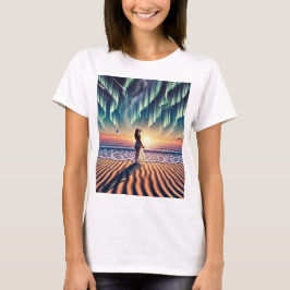 Camiseta Paisagem Cósmica: Aurora Sonhando 3-D