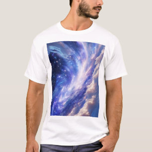 Camiseta Paisagem Cósmica: Nebulosa Inundada e Noite Estrel