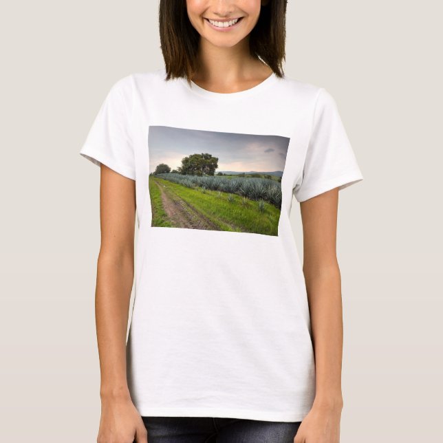 Camiseta Paisagem da agave azul (Frente)
