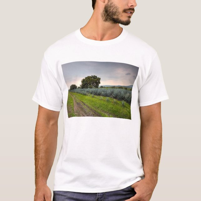 Camiseta Paisagem da agave azul (Frente)
