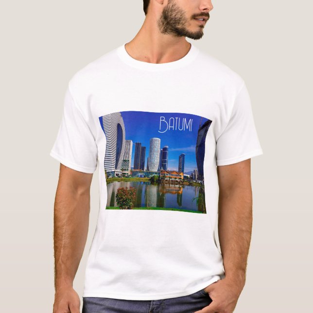 Camiseta Paisagem da Arquitetura do Batumi Georgia (Frente)