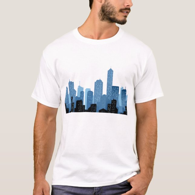 Camiseta Paisagem da cidade (Frente)