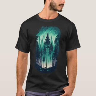 Camiseta Paisagem da Floresta Pinha