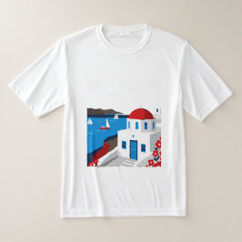 Camiseta paisagem da ilha grega