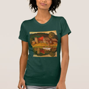 Camiseta Paisagem da lagoa da fazenda pelo hidromel