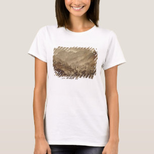 Camiseta Paisagem da montanha, Macugnaga, 1845 (caneta &