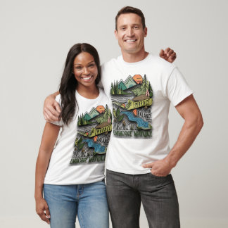 Camiseta Paisagem da natureza design com uma cota inspirado