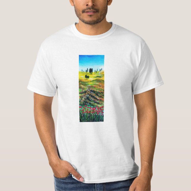 CAMISETA PAISAGEM DA TÚSCULA COM POPULAÇÕES (Frente)