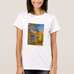 Camiseta Paisagem das árvores do outono, Maine