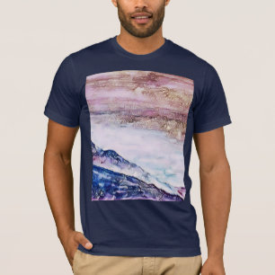 Camiseta Paisagem das Montanhas de Skyscape da Manhã Magnét