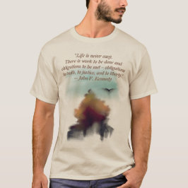 Camiseta Paisagem de Águia Voadora de Árvore de Pinheiros c