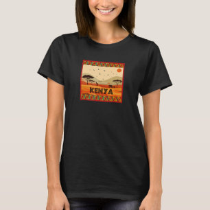 Camiseta Paisagem de Animais da savana africana no Quênia