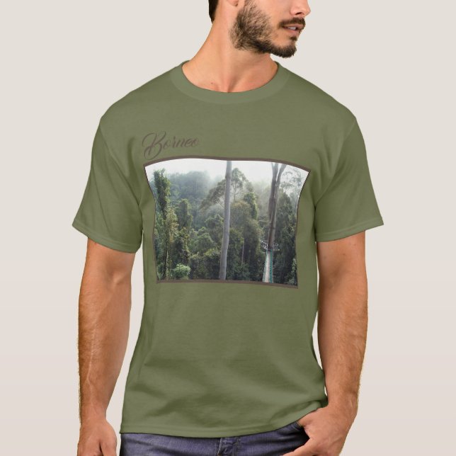 Camiseta Paisagem de Árvore Selvagem da Floresta Tropical d (Frente)