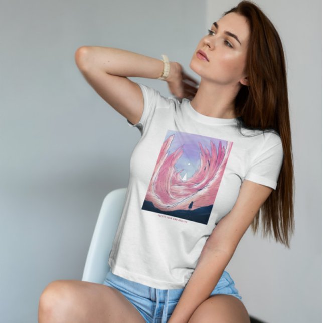 Camiseta Paisagem de Fantasia de Caverna Aberta (Criador carregado)