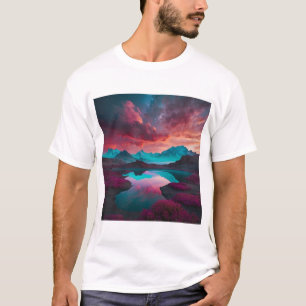 Camiseta Paisagem de Fantasia Surreal - Design de Arte Drea