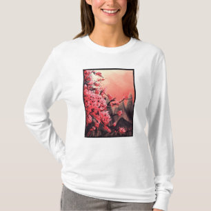 Camiseta Paisagem de flor de cerejeira