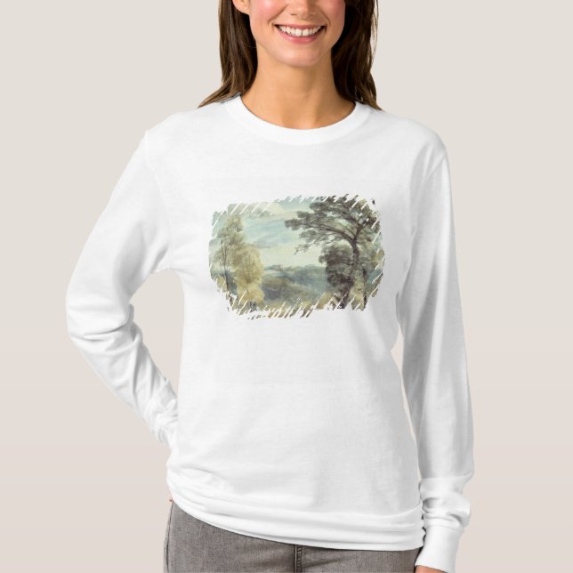 Camiseta Paisagem de John Constable | com árvores e um (Frente)