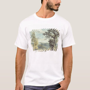 Camiseta Paisagem de John Constable com árvores e um