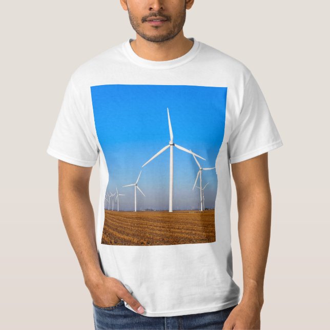 Camiseta Paisagem de Moinho de Vento (Frente)