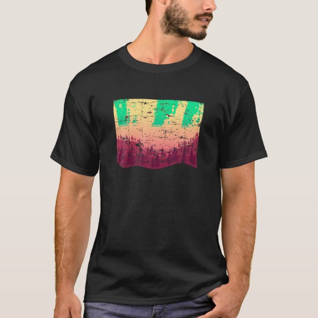 Camiseta Paisagem de Paisagem Selvagem nas Florestas do Ext (Frente)