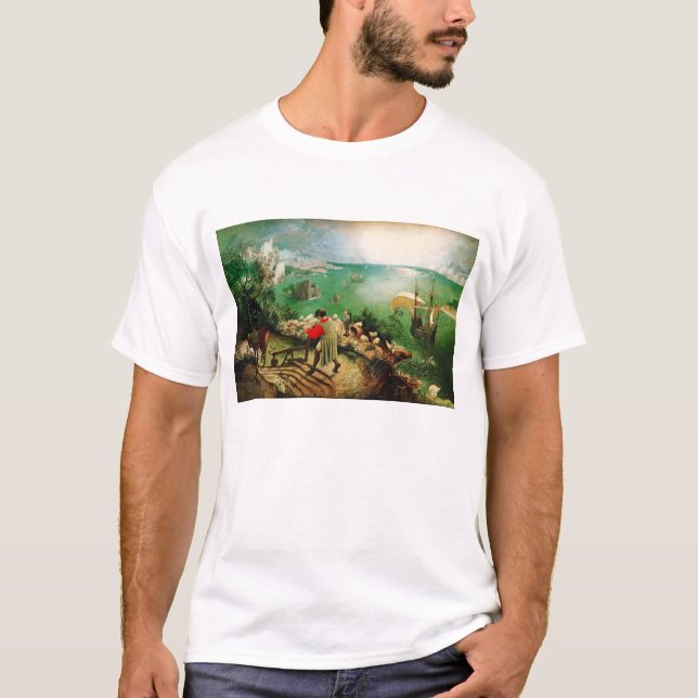 Camiseta Paisagem de Pieter Bruegel com a queda de Ícaro (Frente)