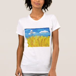 Camiseta Paisagem de Sinalizador da Ucrânia