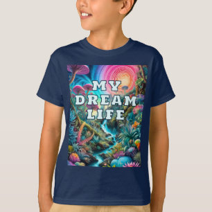 Camiseta Paisagem de Sonhos Psicodélicos Encantados