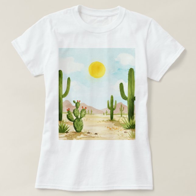Camiseta Paisagem desértica (Frente do Design)