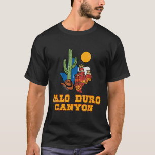 Camiseta paisagem desértica retrô do canyon palo duro texas