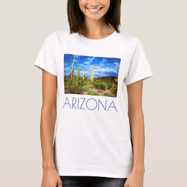 Camiseta Paisagem do cacto do deserto, Arizona (Frente)