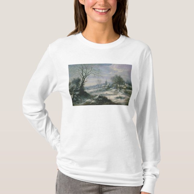 Camiseta Paisagem do inverno (Frente)