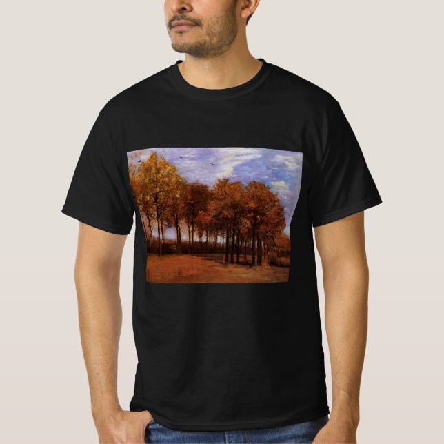 Camiseta Paisagem do outono por Vincent van Gogh (Frente)