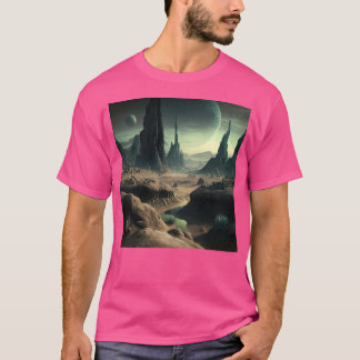 Camiseta Paisagem do Planeta alienígena