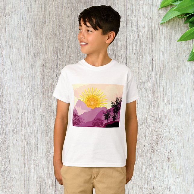 Camiseta Paisagem do Sol (Criador carregado)