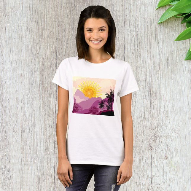 Camiseta Paisagem do Sol (Criador carregado)