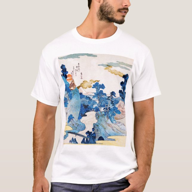 Camiseta Paisagem do Sol Japonês, Kuniyoshi, Ukiyo-e (Frente)
