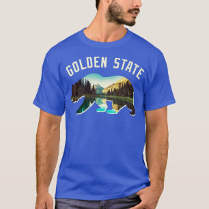 Camiseta Paisagem do Urso do Estado do Ouro da Tendência Si