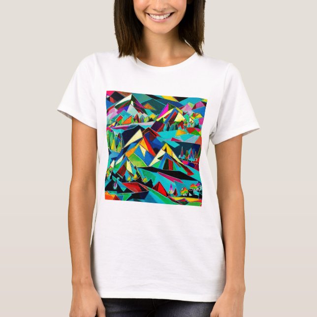 Camiseta Paisagem dos picos (Frente)