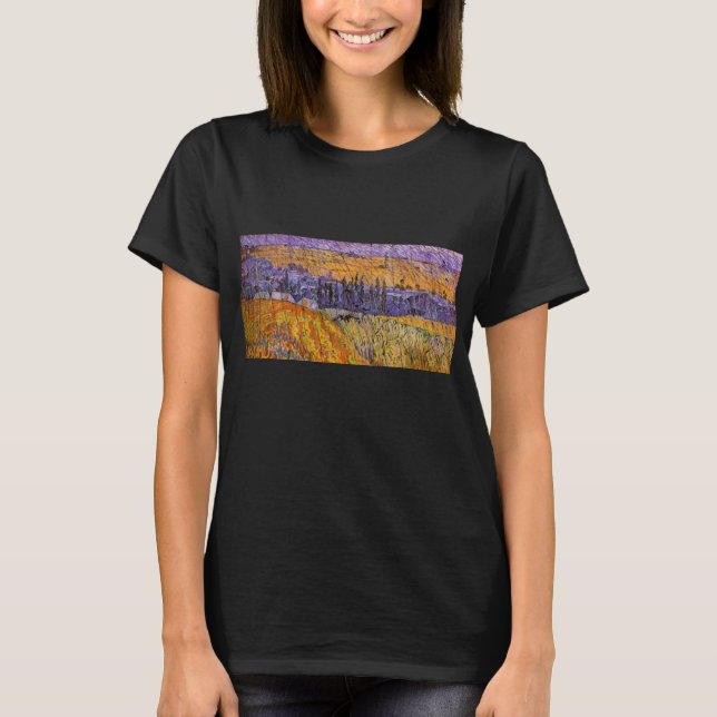 Camiseta Paisagem em Auvers, em Chuva, por Vincent van Gogh (Frente)