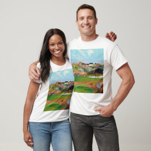 Camiseta Paisagem em Pouldu pintura de Paul Gauguin