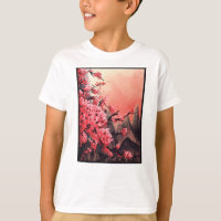 Paisagem florescente de cereja