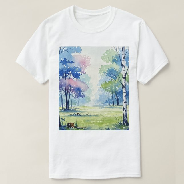 Camiseta Paisagem florestal (Frente do Design)